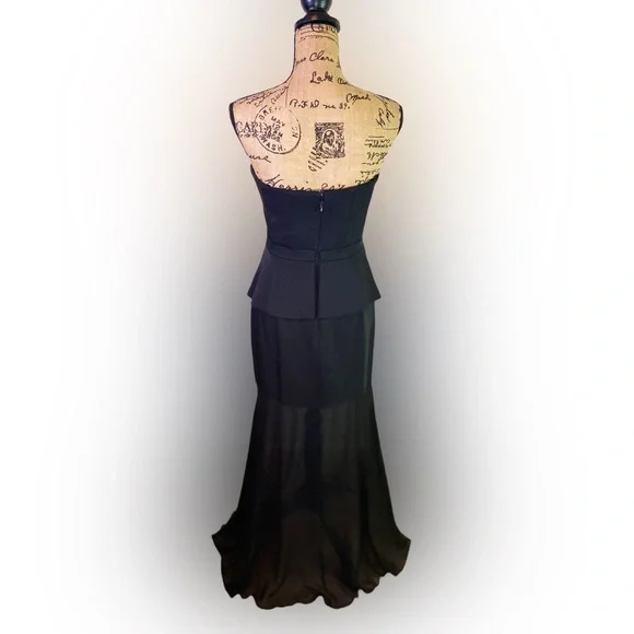 パーティードレス Caitlyn Strapless Embellished-Bodice Gown BCBGMAXAZRIA Caitlyn Strapless Embellished Bodice Gown